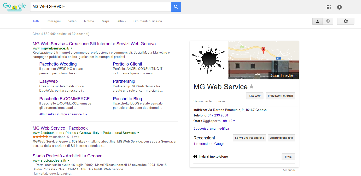 MG WEB SERVICE - google my business